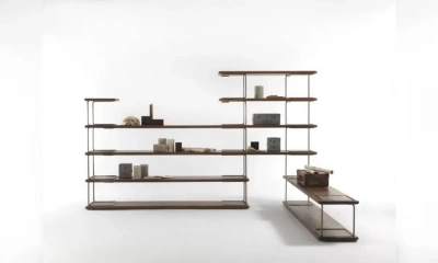 Стеллаж С Деревянными Полками Tubular, Riva 1920