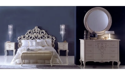 Спальня Giorgio Casa Memorie Veneziane K23 (кровать,  тумба прикроватная 2 шт, комод, банкетка)