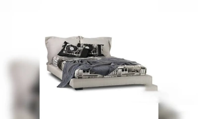 Кровать Двуспальная Обитая Льном Nebula Five, Moroso