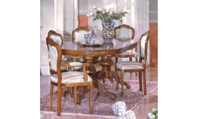 Столовая группа Vaccari Giovanni Bella Italia (стол обеденный, 4 стула, 2 полукресла).