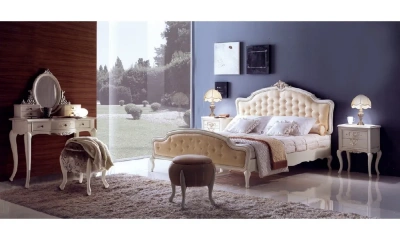 Спальня Giorgio Casa Memorie Veneziane K24 (кровать, тумба прикроватная 2 шт, туалетный столик, пуф)