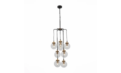 SL234.443.08 Люстра подвесная ST-Luce Черный, Золото/Прозрачный E27 8*40W