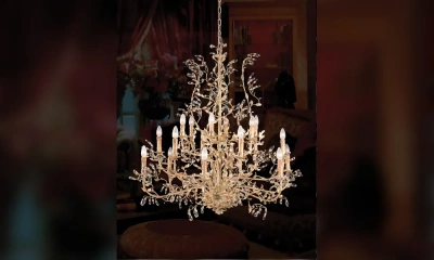 Кованая Люстра/18 Ламп/Богемский Хрусталь