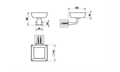 Мыльница Подвесная Mimi 33202.031