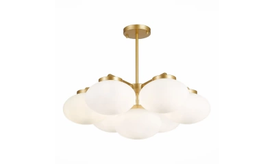 SL1503.203.07 Люстра подвесная ST-Luce Золотистый/Белый E27 7*40W