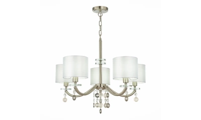 SL1757.103.05 Люстра подвесная ST-Luce Никель/Белый E14 5*40W