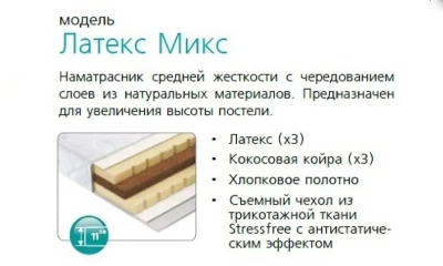 Наматрасник Латекс Микс 90*200