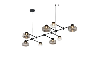 SL6005.403.08 Светильник подвесной ST-Luce Черный/Дымчатый, Прозрачный LED 8*3W 3000K