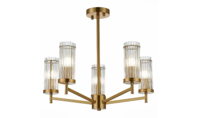 SL1233.302.05 Люстра потолочная ST-Luce Латунь/Прозрачный E14 5*60W