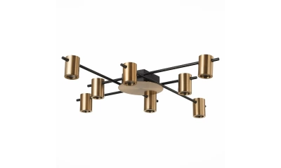 SL1207.402.08 Светильник потолочный ST-Luce Черный/Латунь GU10 8*7W