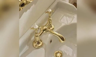 Sbordoni Antica Смеситель Для Раковины На 2 Отверстия, Цвет Глянцевая Латунь