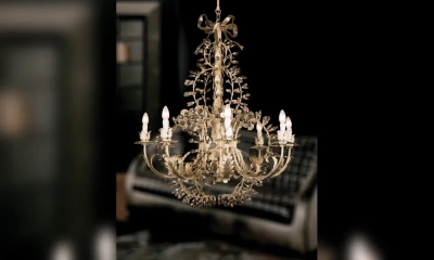 Mechini Кованая Люстра/8 Ламп/Swarovski И Муранское Стекло