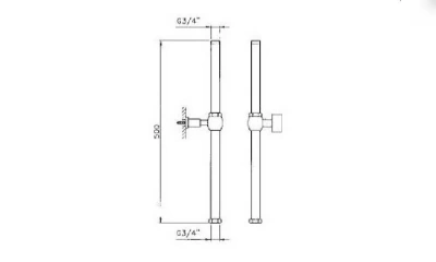Удлинитель Для Душевой Стойки Nicolazzi 5606 Cr