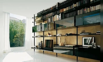 Стеллаж На Каркасе Из Алюминия, Ореха Или Дуба Zenit, Rimadesio