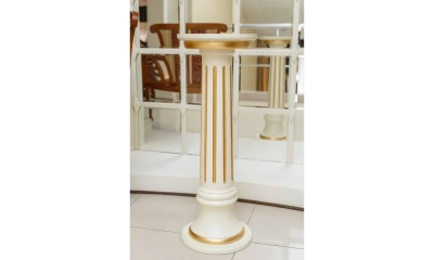 Колонна h.82 avorio + foglia oro DA7