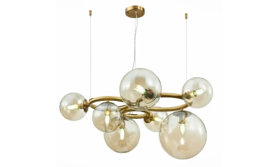 SL1162.303.07 Люстра подвесная ST-Luce Латунь/Коньячный E14 7*40W