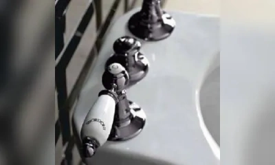 Sbordoni Livia Смеситель Для Биде На 3 Отверстия, Цвет Черный Никель/Белый