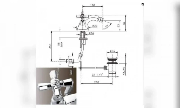 Смеситель Для Биде Nicolazzi Teide Four 1934Bz45 Бронза