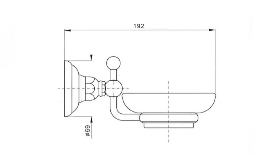 Мыльница Подвесная Classica 1487Gb - фото 1