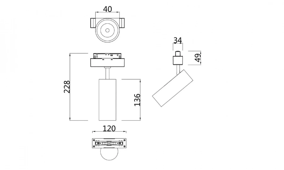Трековый Светильник Technical Tr019-2-7W4K-B - фото 6
