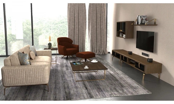 Диван 2Х Местный Carbon Turkey 181X98X83