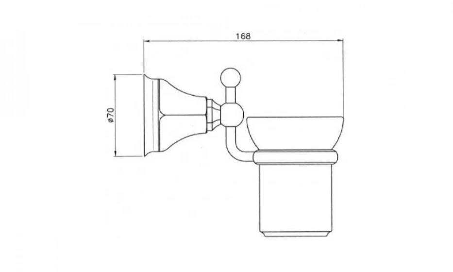 Стакан Подвесной Classica 1488Gb - фото 2