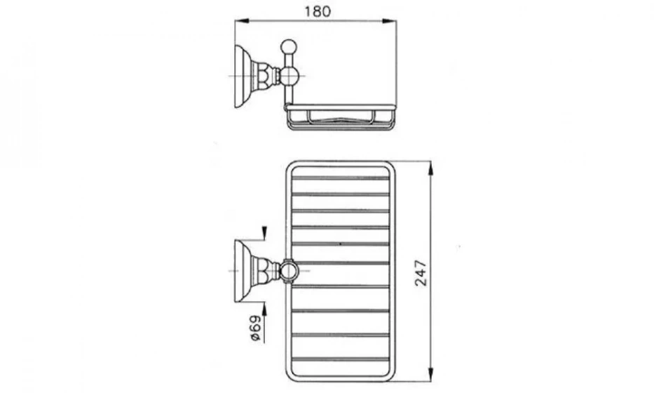 Мыльница-Решетка 123914 Classica 1493Cr - фото 2