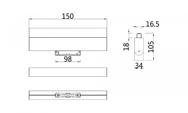 Трековый Светильник Technical Tr013-2-10W4K-B