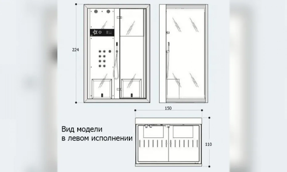 Душевая Кабина Jacuzzi Frame In2 9448-273A - фото 4
