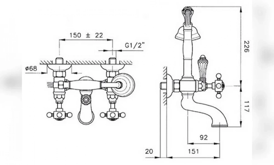Смеситель Для Ванны Nicolazzi Half Dome 1400Cr70 - фото 2