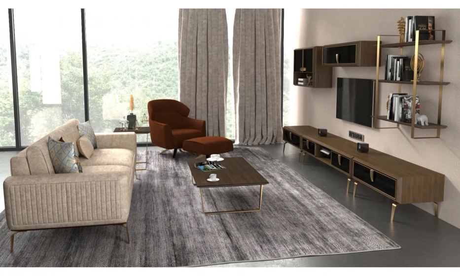 Диван 2Х Местный Carbon Turkey 181X98X83 - фото 1