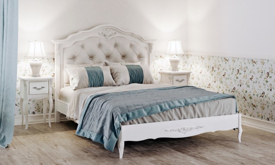 Кровать с мягким изголовьем 140*200 Сильвери Роум KREIND 205090196 - фото 2