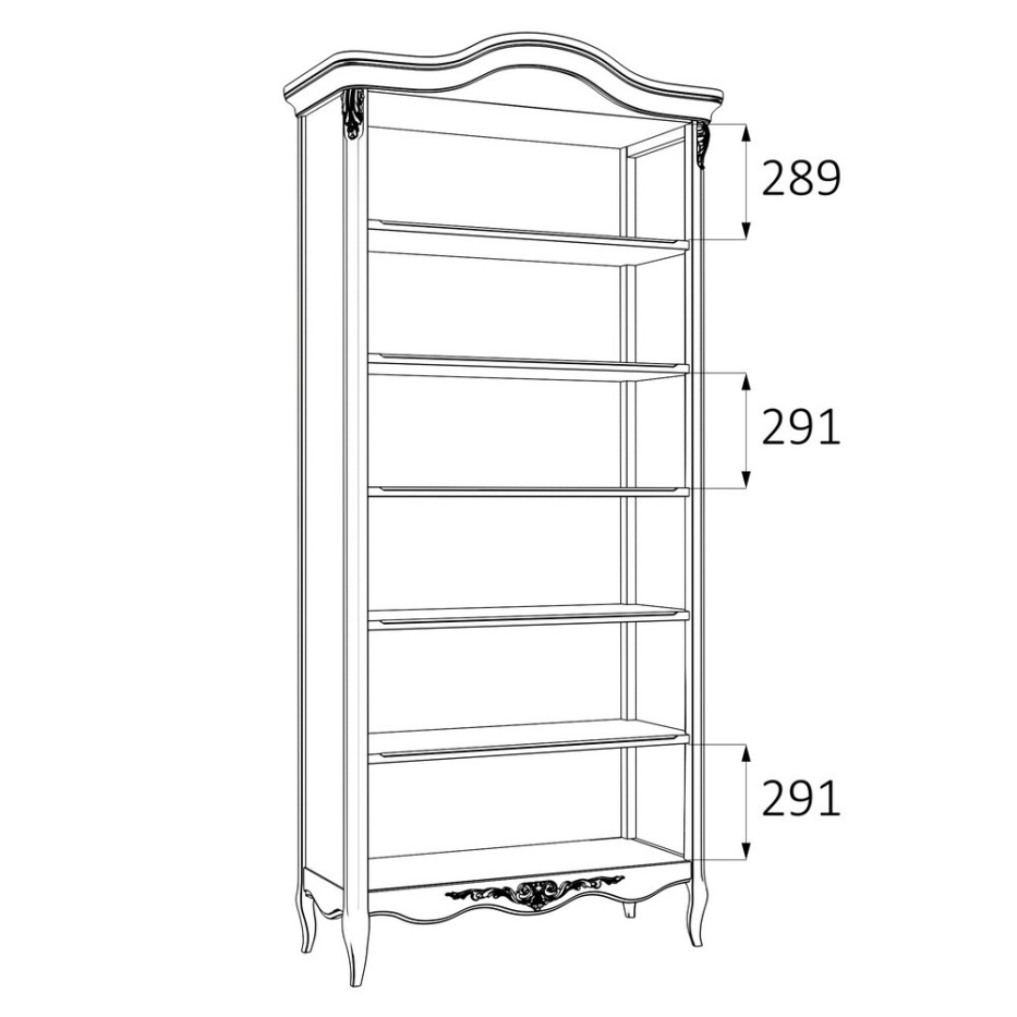 Книжный шкаф Голден Роуз KREIND 186676450 - фото 2