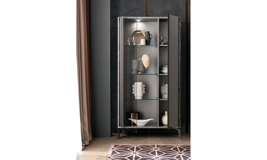 Витрина 2-х дверная Alf Group Graphite - фото 2