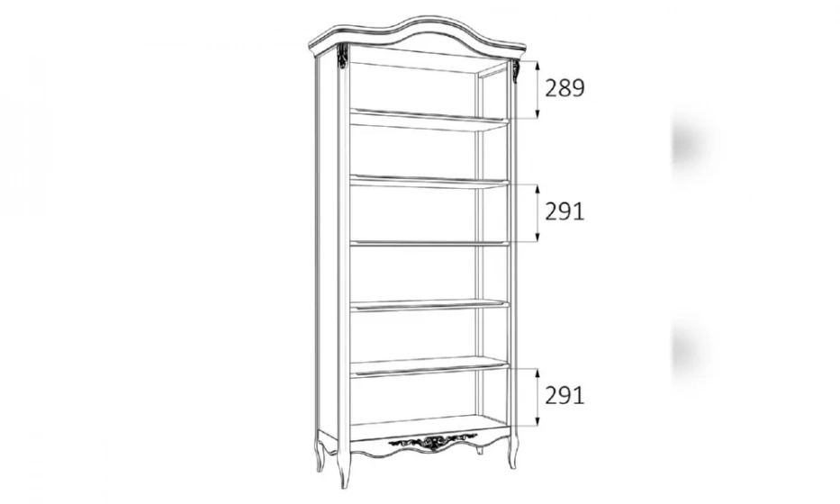 Шкаф Kreind Nocturne Книжный R137H-K03-A - фото 1
