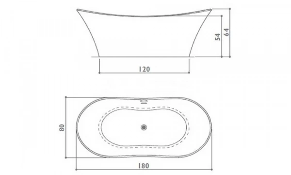 Ванна Из Литого Мрамора Jacuzzi Infinito 180X80 9450-136A