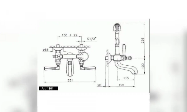 Смеситель Для Ванны Nicolazzi Teide Metal 1901Bz05 Бронза