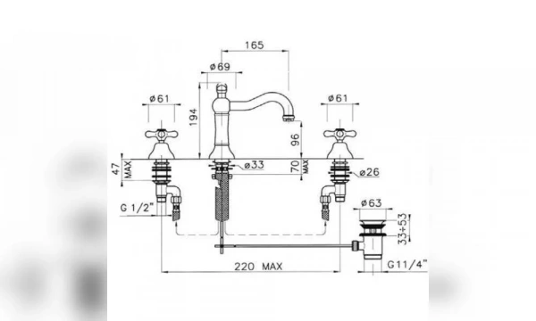 Смеситель Для Раковины Nicolazzi Nuova Brenta 2509Cr