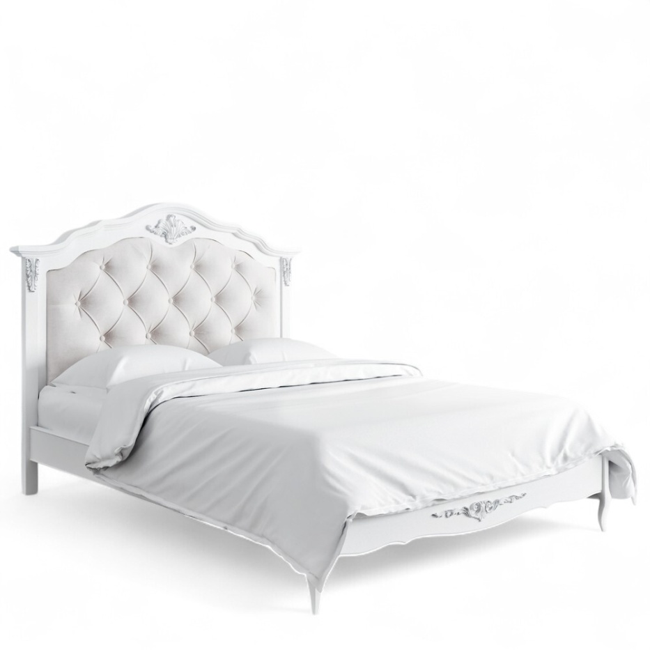Кровать с мягким изголовьем 140*200 Сильвери Роум KREIND 205090196 - фото 1
