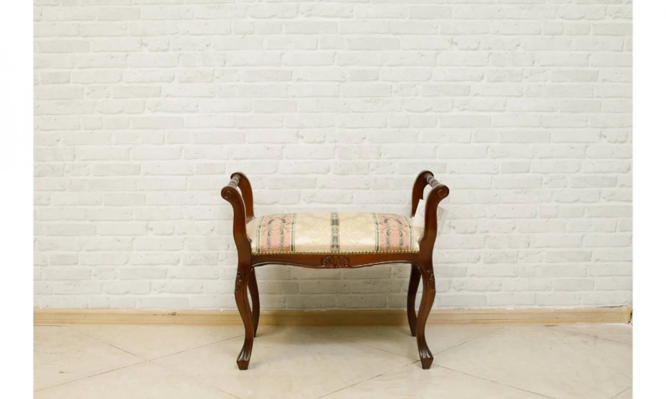 Morello Gianpaolo Банкетка Parma Ткань Tps1230 Seal 1706 Col.3 Damascato Beige/Rosa - фото 1